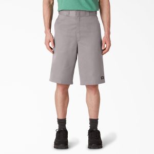 Loose Fit Flat Front Work Shorts. 13