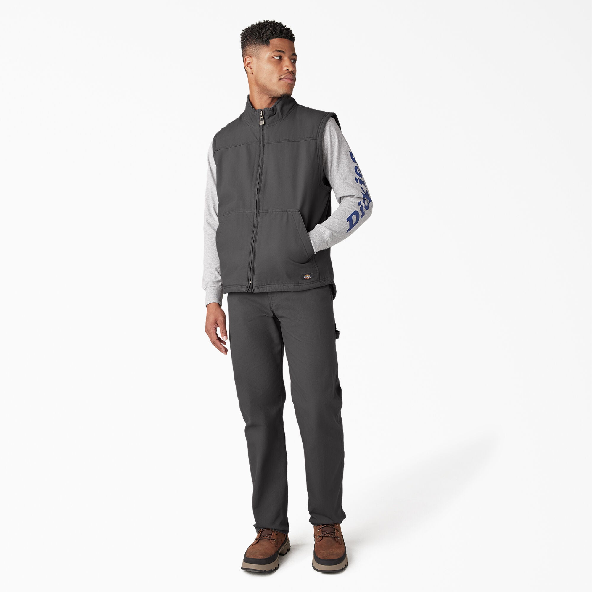 Duck Canvas High Pile Fleece Lined Vest - Image 5