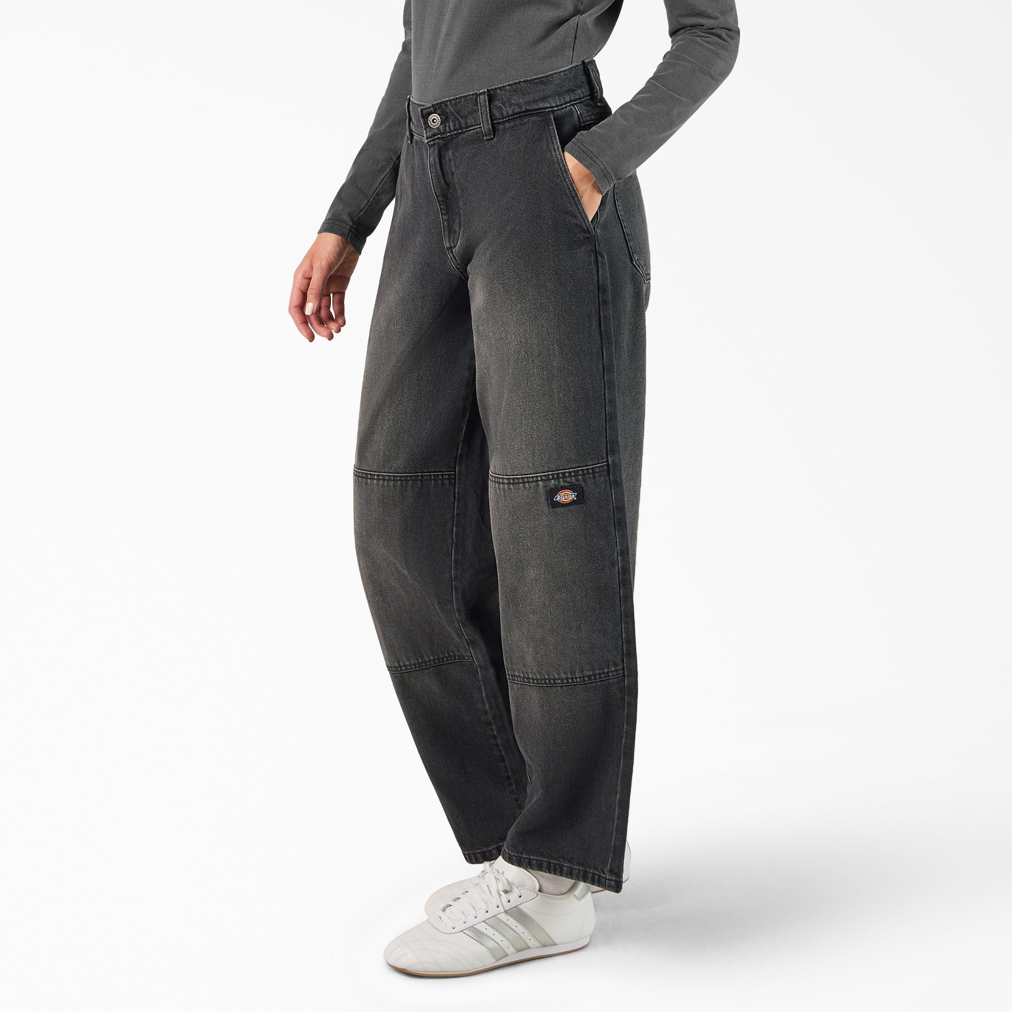 Women's Loose Fit Double Knee Jeans - Image 3