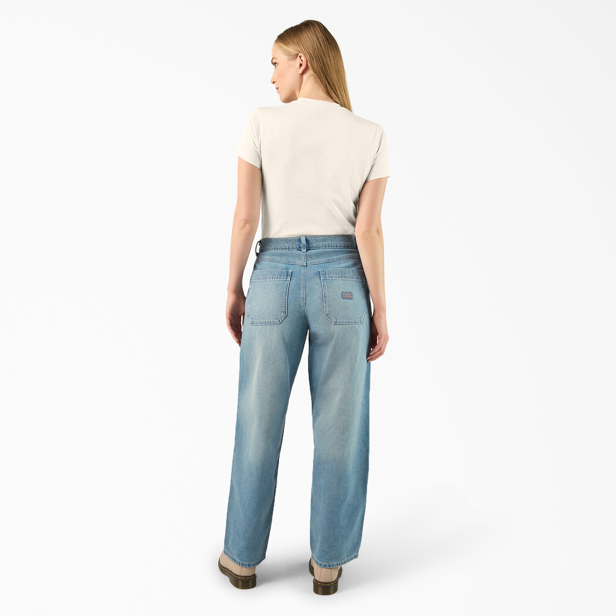 Women's Loose Fit Double Knee Jeans - Image 5