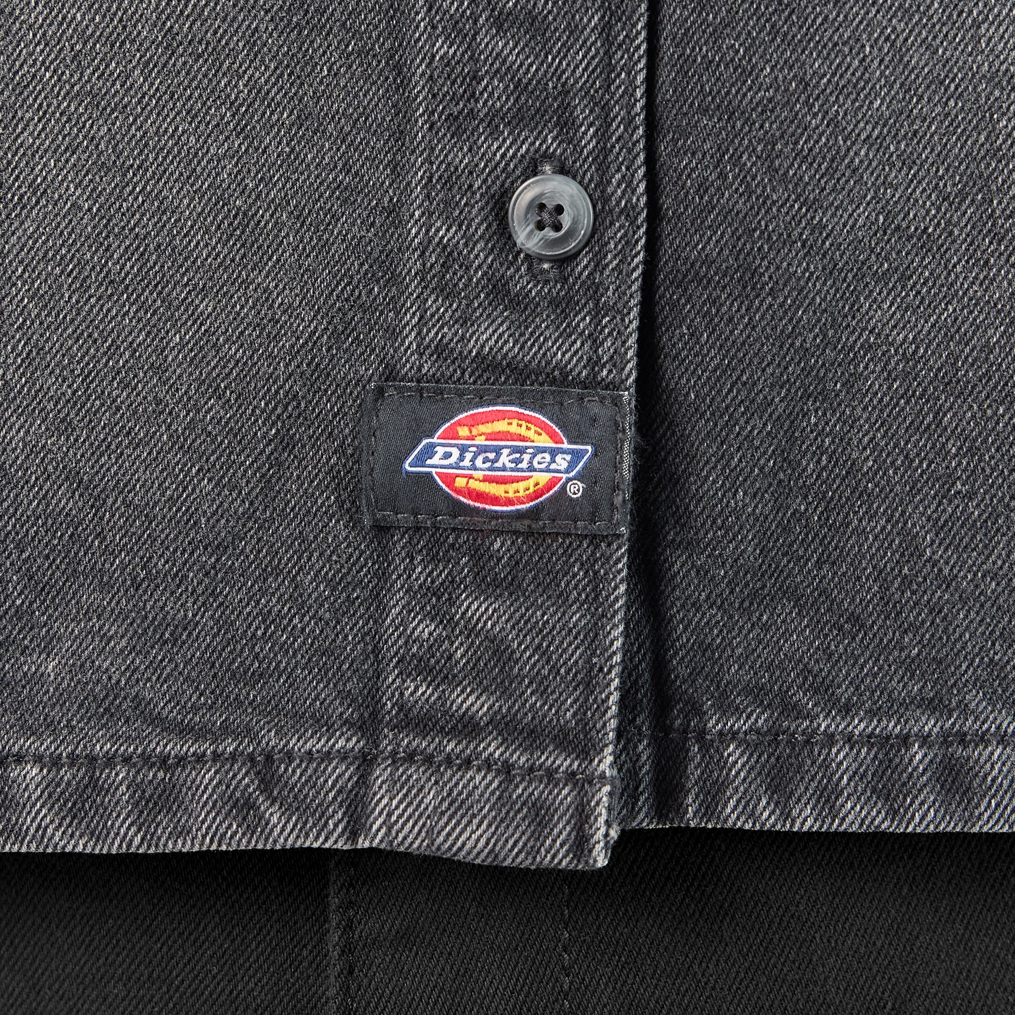 Women's Cropped Denim Work Shirt - Image 8