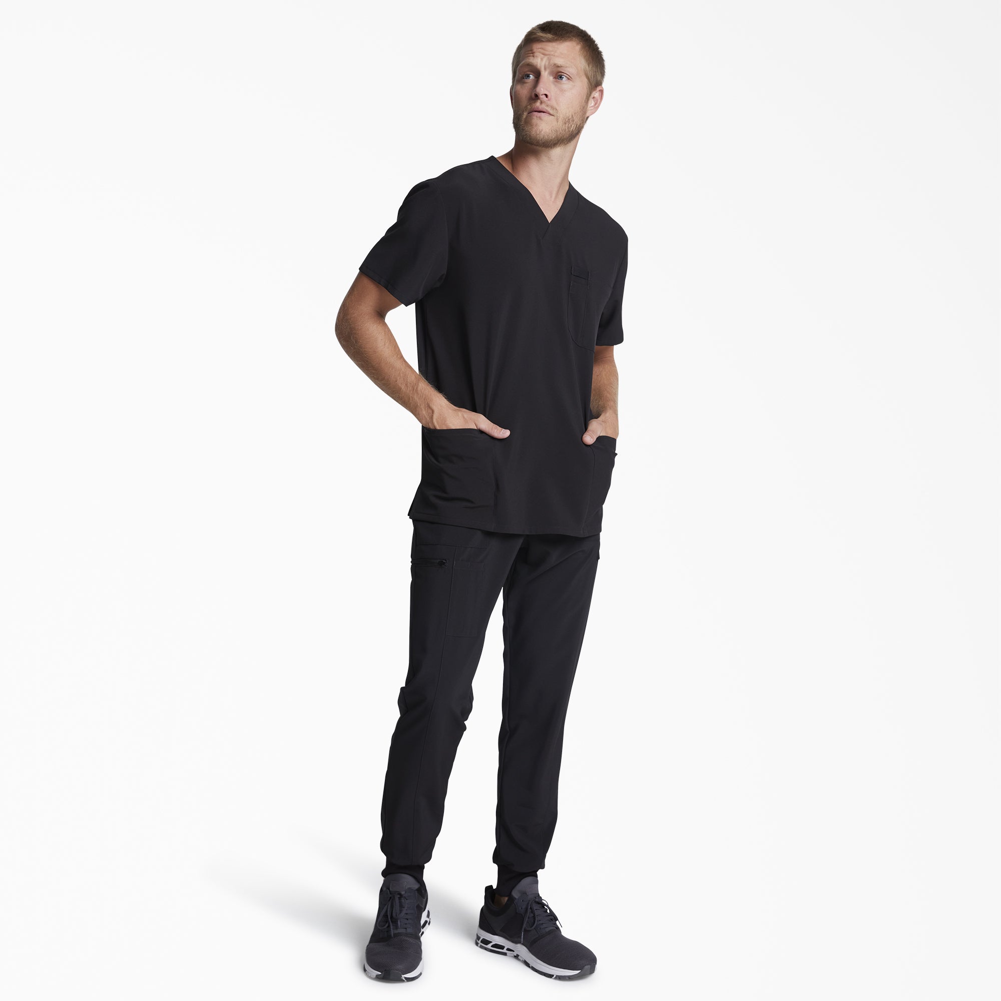 Men's EDS Essentials V-Neck Scrub Top - Image 4