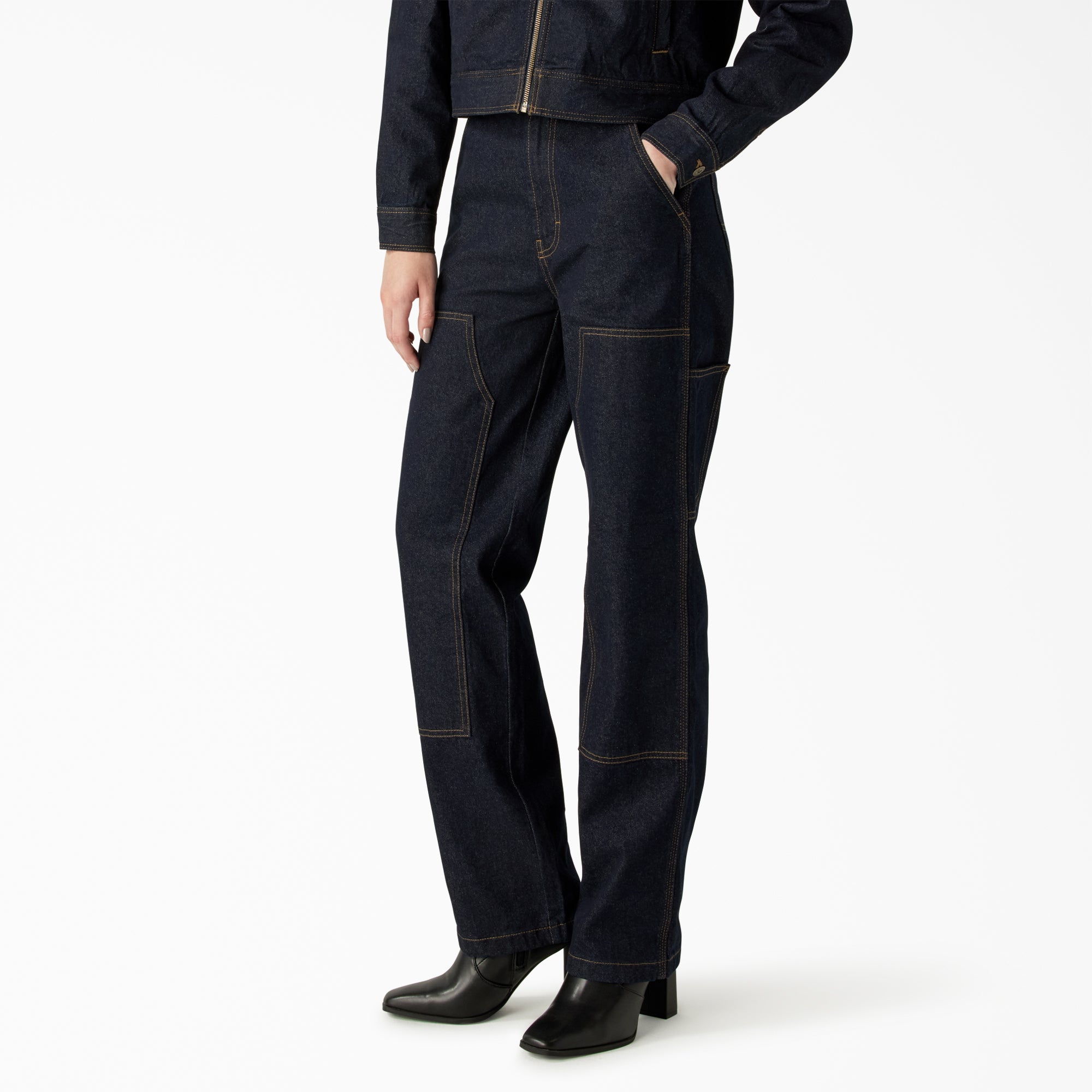 Women's Madison Loose Fit Double Knee Jeans - Image 3