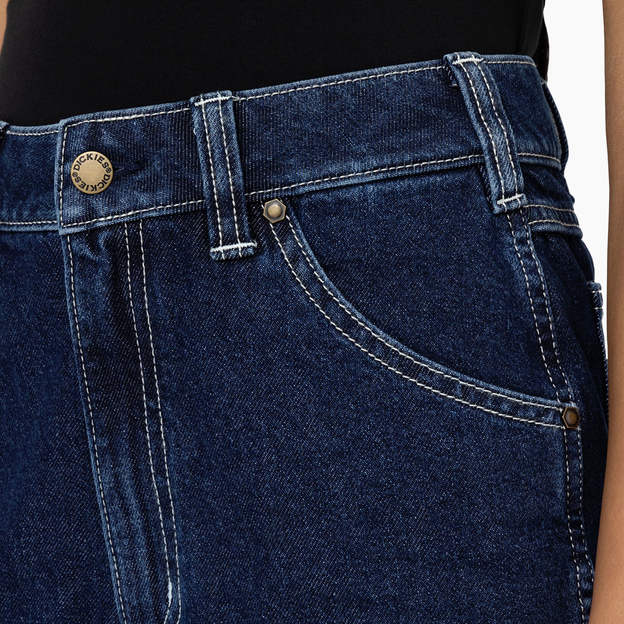 Women's Carpenter Jean Shorts. 5 - Image 6