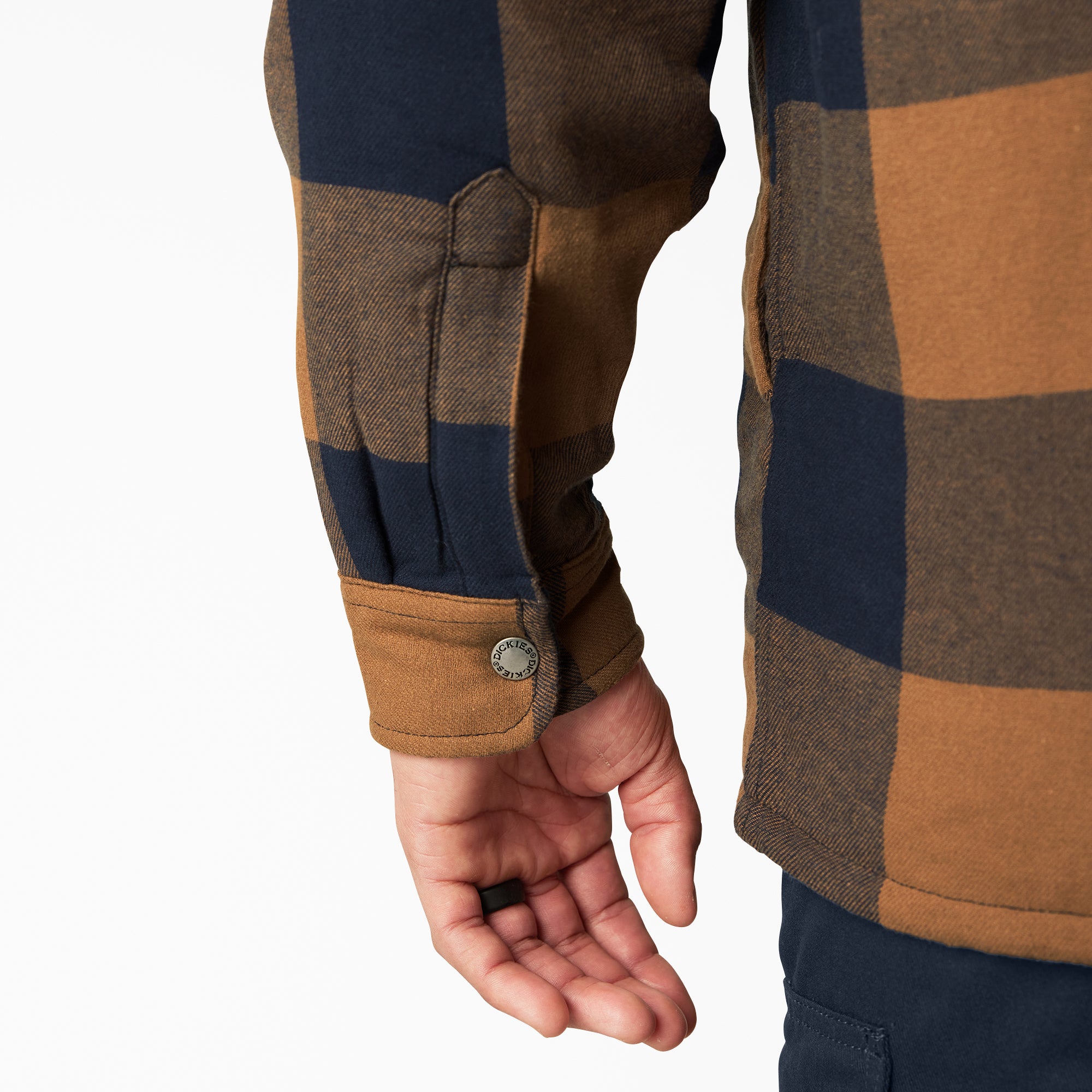 Water Repellent Fleece-Lined Flannel Shirt Jacket - Image 6
