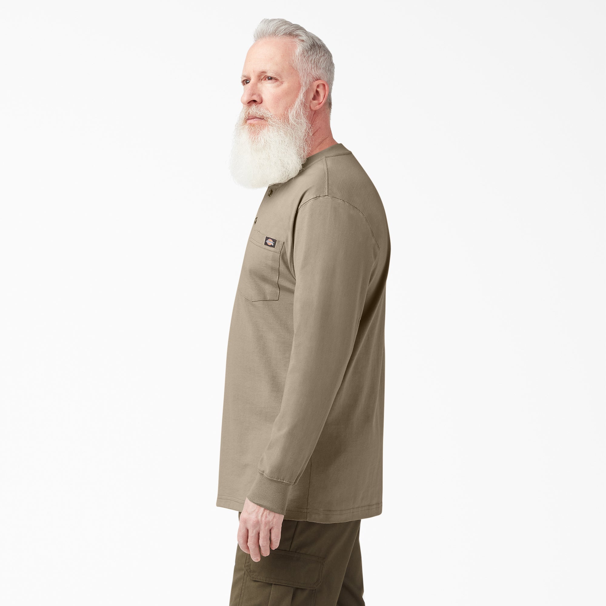 Heavyweight Long Sleeve Henley T-Shirt - Image 3