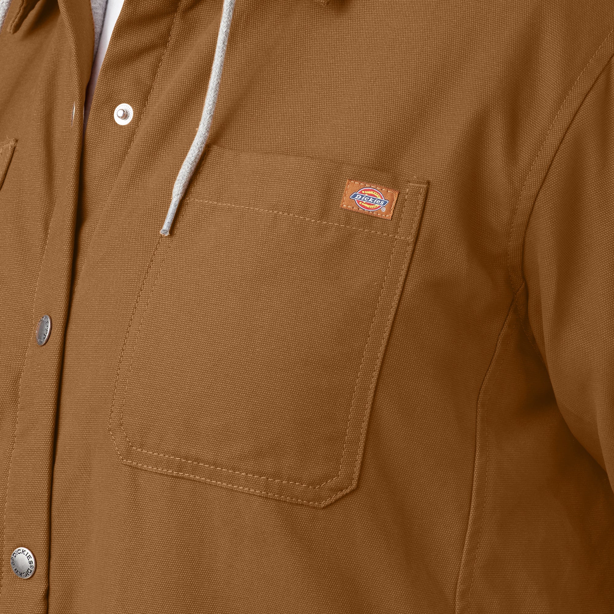 Women's Plus Duck Hooded Shirt Jacket - Image 5