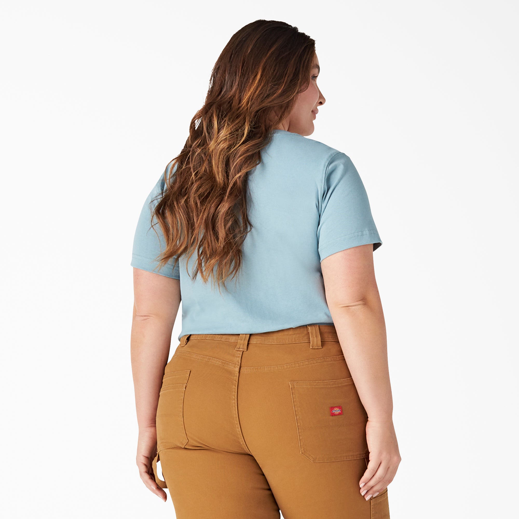 Women's Plus Heavyweight Short Sleeve Pocket T-Shirt - Image 2